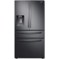 Samsung RF28R7201SG Smart Freestanding 4 Door French Door Refrigerator With 28 cu.ft. Total Capacity, Wi-Fi Enabled, 5 Glass Shelves, 8.3 cu.ft. Freezer Capacity, External Water Dispenser, Crisper Drawer, Automatic Defrost, Energy Star Certified, ADA Compliant, Ice Maker, ADA Compliant, Twin Cooling System, EZ-Open Handle, FlexZone Drawer In Black Stainless Steel, 36"; UPC 887276304915 (SAMSUNGRF28R7201SG SAMSUNG RF28R7201SG RF28R7201SG/AA RF28R7201SG-AA) 