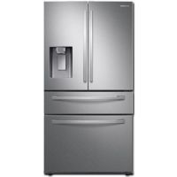 Samsung RF28R7201SR Smart Freestanding 4 Door French Door Refrigerator With 28 cu.ft. Total Capacity, Wi-Fi Enabled, 5 Glass Shelves, 8.3 cu.ft. Freezer Capacity, External Water Dispenser, Crisper Drawer, Automatic Defrost, Energy Star Certified, ADA Compliant, Ice Maker, ADA Compliant, Twin Cooling System, EZ-Open Handle, FlexZone Drawer In Stainless Steel, 36"; UPC 887276304922 (SAMSUNGRF28R7201SR SAMSUNG RF28R7201SR RF28R7201SR/AA RF28R7201SR-AA) 