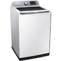 Samsung WA50M7450AW Top Load Washer with 5 cu.ft. Capacity, 11 Wash Cycles, 800 RPM, VRT, Diamond Drum In White; 5 cu. ft. Capacity; Delay End; 800 RPM Spin Speed; Stainless Steel Drum; Large capacity means you can quickly wash more laundry in a single load, saving you time and effort, without the burden of frequent washes; UPC 887276196411 (SAMSUNGWA50M7450AW SAMSUNG WA50M7450AW WA50M7450AW/A4 TOP LOAD WASHER) 