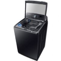 Samsung WA52M7750AV Top Load Washer With 5.2 cu.ft. Capacity, 13 Wash Cycles, 800 RPM, Steam Cycle, Steam Wash, VRT, SmartCare, Activewash In Black Stainless Steel, 27"; Built-in sink right inside your washer for all your stain removal and pre-washing needs; Scrub and soak with the help of the water jet, and when you're ready to wash, simply lift the sink to let items fall into the washer; UPC 887276196428 (SAMSUNGWA52M7750AV SAMSUNG WA52M7750AV WA52M7750AV/A4 TOP LOAD WASHER) 