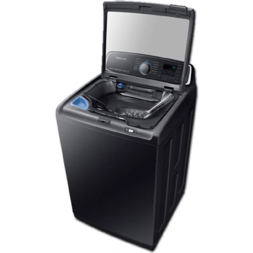 Samsung WA52M7750AV Top Load Washer With 5.2 cu.ft. Capacity, 13 Wash Cycles, 800 RPM, Steam Cycle, Steam Wash, VRT, SmartCare, Activewash In Black Stainless Steel, 27