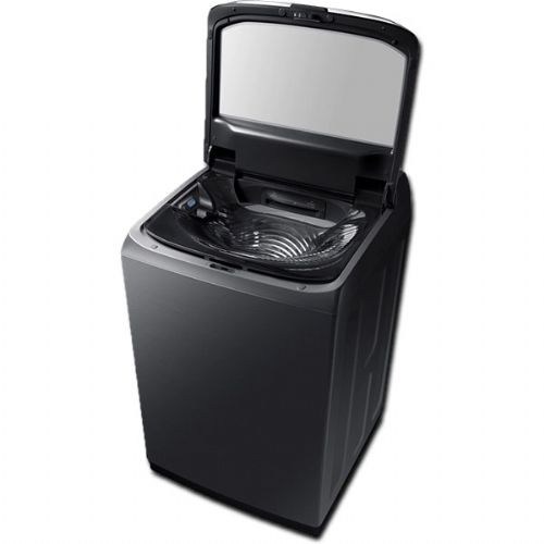 Samsung WA54M8750AV Smart Top Load Washer With 5.4 cu.ft. Capacity, Wi-Fi Enabled, 12 Wash Cycles, 800 RPM, Steam Cycle, Steam Wash, VRT, SmartCare, Self Clean, Activewash In Black Stainless Steel, 27