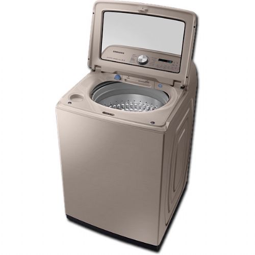 Samsung WA54R7600AC Top Load Washer With 5.4 cu.ft. Capacity, 12 Wash Cycles, 750 RPM, Steam Cycle, SuperSpeed, Active Water Jet, SmartCare, Steam Wash, Self Clean, Child Lock, Steam Sanitize+, VRT In Champagne, 28