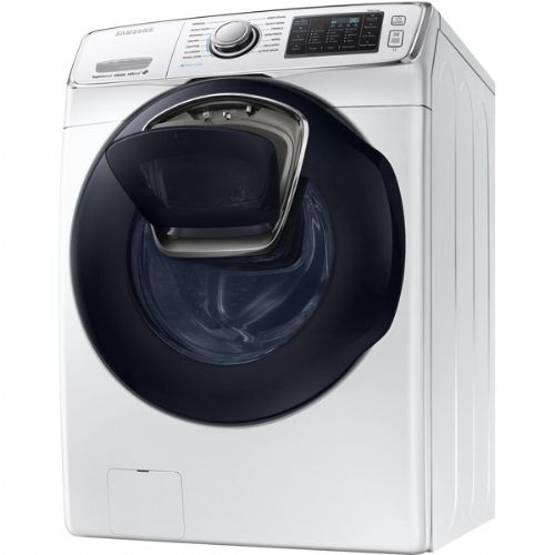 Samsung WF45K6500AW Front Load Washer With 4.5 cu.ft. Capacity, 14 Wash Cycles, 1300 RPM, Steam Cycle, Stainless Steel Drum, Diamond Drum, VRT, SuperSpeed, Steam Wash, Self Clean+, AddWash In White, 27
