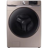 Samsung WF45R6100AC Smart Front Load Washer With 4.5 cu.ft. Capacity, 10 Wash Cycles, 1200 RPM, Steam Cycle, Steam Wash, VRT, SmartCare, Self Clean+ In Champagne; The power of Steam Wash lets you gently remove stains without any time-consuming pretreatments; Give your home a sleek and modern look with a seamless design; UPC 887276305295 (SAMSUNGWF45R6100AC SAMSUNG WF45R6100AC 4.5 CU.FT. 27" FRONT LOAD WASHER STEAM CHAMPAGNE) 