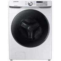 Samsung WF45R6100AW Smart Front Load Washer With 4.5 cu.ft. Capacity, 10 Wash Cycles, 1200 RPM, Steam Cycle, Steam Wash, VRT, SmartCare, Self Clean+ In White, 27"; The power of Steam Wash lets you gently remove stains without any time-consuming pretreatments; Give your home a sleek and modern look with a seamless design; UPC 887276299471 (SAMSUNGWF45R6100AW SAMSUNG WF45R6100AW FRONT LOAD WASHER WHITE STEAM) 