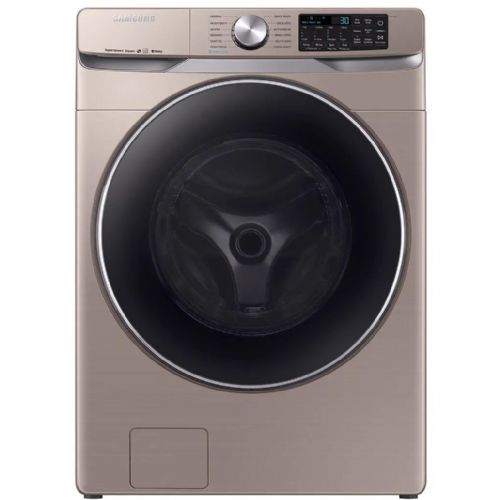 Samsung WF45R6300AC Smart Front Load Washer With 4.5 cu.ft. Capacity, 12 Wash Cycles, 1200 RPM, VRT, SuperSpeed, Self Clean+, Steam Wash, SmartCare, Child Lock In Champagne, 27