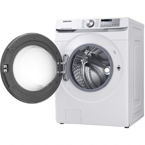 Samsung WF45R6300AW Smart Front Load Washer With 4.5 cu.ft. Capacity, 12 Wash Cycles, 1200 RPM, VRT, SuperSpeed, Self Clean+, Steam Wash, SmartCare, Child Lock In White, 27