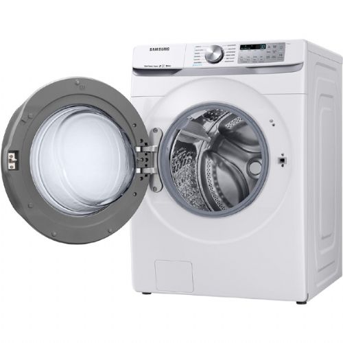 Samsung WF50R8500AW Smart Front Load Washer With 5 cu.ft. Capacity, 12 Wash Cycles, 1200 RPM, Steam Cycle, Steam Wash, Self Clean+, SuperSpeed, VRT, Drum Lighting, Child Lock In White, 27
