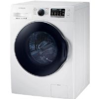 Samsung WW22K6800AW Compact Front Load Washer With 2.2 cu.ft. Capacity, 12 Wash Cycles, 1400 RPM, Steam Cycle, Stainless Steel Drum, Diamond Drum, Self Clean, Steam Wash, VRT In White, 24"; With Super Speed, you can quickly wash a full load in as little as 40 minutes; Samsung's patented VRT technology reduces noise to an incredibly low level; UPC 887276126876 (SAMSUNGWW22K6800AW SAMSUNG WW22K6800AW FRONT LOAD WASHER SUPER SPEED WHITE) 
