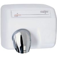 Saniflow E85A-UL Automatic Hand Dryer, 0.25" Thick Cast Iron Cover with White Porcelain Enamelled Coating, Maximum Robustness and Power, Adjustable (6-10") IR Electronic Detection Sensor; Aluminum Centrifugal Turbine; Vandal-Proof Cover; Between the Wash-Basin and Exit; Dimensions: 15" x 13" x 11"; Weight: 26 pounds; EAN 6422460000101 (SANIFLOWE85AUL SANIFLOW E85A-UL E85A WHITE PORCELAIN CAST IRON) 
