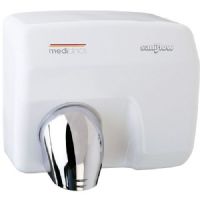 Saniflow E88A-UL Automatic Hand Dryer, Steel One-piece Cover with White Porcelain Enamelled Coating 0.07" Thick, Aluminum Centrifugal Turbine with Double Symmetrical Inlet; Vandal-Proof; Nozzle in Chrome; Suitable for Very High Traffic Facilities; Dimensions: 9" x 11" x 12"; Weight: 17 pounds; EAN 6422460000125 (SANIFLOWE88AUL SANIFLOW E88A-UL E88A AUTOMATIC WHITE STEEL) 