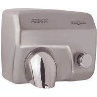 Saniflow E88CS-UL Push Button Operated Hand Dryer, Steel One-piece Cover with Satin (Brushed) Chrome Plated Steel, Coating 0.07" Thick, Aluminum Centrifugal Turbine with Double Symmetrical Inlet; Vandal-Proof; Suitcable for Very High Traffic Facilities; Push-Button in Chrome Plated; Robustness and Power; Dimensions: 15" x 13" x 11"; Weight: 17 pounds; EAN 6422460000088 (SANIFLOWE88CSUL SANIFLOW E88CS-UL E88CSUL PUSH-BUTTON GOLD VANDAL-PROOF) 