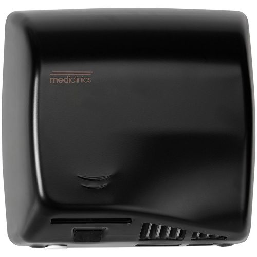 Saniflow M06ACS-UL Speedflow Automatic Hand Dryer, Graphite Black Epoxy Finish; The Speedflow line of hand dryers is categorized within the eco-fast range of product but with the added value of complying with the requirements of ADAAG for accessibility of public washrooms; Warm air hand dryer; Sensor operated; Maximum power and airflow; Maximum robustness and vandal-proff; Suitable for very high traffic facilities (SANIFLOWM06ACSUL SANIFLOW M06ACS-UL HAND DRYER)