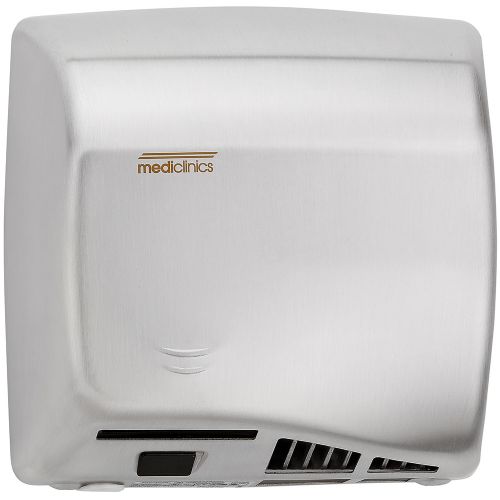 Saniflow M06ACS-UL Speedflow Automatic Hand Dryer, Stainless Steel One-piece Cover Satin Finish; The Speedflow line of hand dryers is categorized within the eco-fast range of product but with the added value of complying with the requirements of ADAAG for accessibility of public washrooms; Warm air hand dryer; Sensor operated; Maximum power and airflow; Maximum robustness and vandal-proff; EAN 6422460000194 (SANIFLOWM06ACSUL SANIFLOW M06ACS-UL HAND DRYER SATIN)