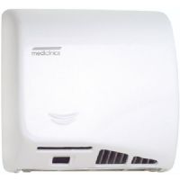 Saniflow M06AF-UL Speedflow Automatic Hand Dryer, One-piece Cast Iron Cover White Porcelain Finish; The Speedflow line of hand dryers is categorized within the eco-fast range of product but with the added value of complying with the requirements of ADAAG for accessibility of public washrooms; Warm air hand dryer; Sensor operated; Maximum power and airflow; Maximum robustness and vandal-proff; EAN 6422460000170 (SANIFLOWM06AFUL SANIFLOW M06AF-UL HAND DRYER WHITE) 