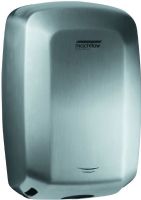 Saniflow M09ACS-UL Machflow High Speed Commercial Hand Dryer, One-Piece Stainless Steel Cover; Satin finish, Universal Voltage; Adjustable Hihg Speed Warm Air; Universal Voltage; Maximum Robustness and Vandal Proof; Suitable for Very High Traffic; Normally Goes Along with a Soap Dispenser; Dimensions: 15" x 12" x 12"; Weight: 12 pounds; EAN 8435265830543(SANIFLOWM09ACSUL SANIFLOW M09ACS-UL M09ACS MACHFLOW HAND DRY SATIN) 