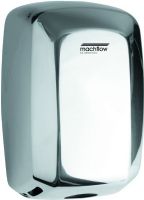 Saniflow M09AC-UL Machflow High Speed Commercial Hand Dryer, One-Piece Stainless Steel Cover, Bright Finish, Universal Voltage; Long lasting with anti-vandalism features; Universal Voltage Adjusts Automatically From 110-240 Volts; High speed motor, maximum speed 202 Miles/Hour; Ecological hand dryer, very low power consumption; Heating element free; 60 second safety timer; EAN 8435265830536 (SANIFLOWM09ACUL SANIFLOW M09AC-UL HAND DRYER BRIGHT) 