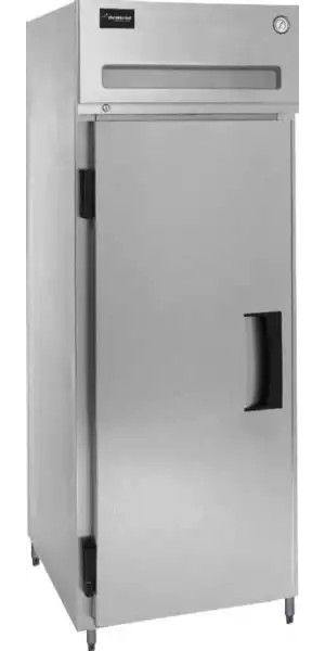 Delfield SAR1S-S One Section Solid Door Shallow Reach In Refrigerator - Specification Line, 6.8 Amps, 60 Hertz, 1 Phase, 115 Volts, Doors Access, 18 cu. ft. Capacity, Swing Door, Solid Door, 1/4 HP Horsepower, Freestanding Installation, 1 Number of Doors, 3 Number of Shelves, 1 Sections, 25