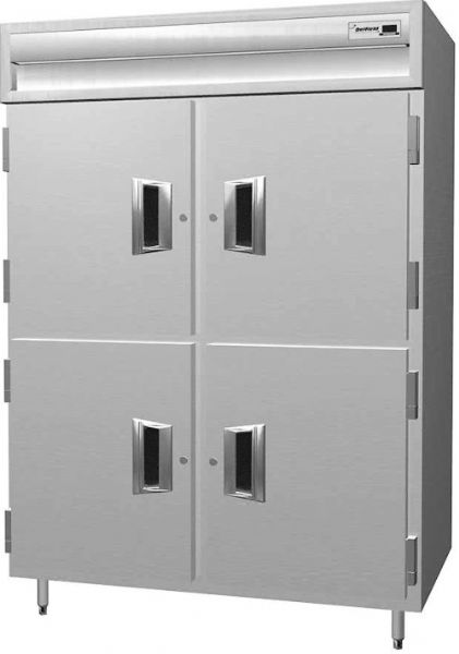 Delfield SAR2N-SH Two Section Solid Half Door Narrow Reach In Refrigerator - Specification Line, 9 Amps, 60 Hertz, 1 Phase, 115 Volts, Doors Access, 43.94 cu. ft. Capacity, Swing Door Style, Solid Door, 1/3 HP Horsepower, Freestanding Installation, 4 Number of Doors, 6 Number of Shelves, 2 Sections, 33 - 40 Degrees F Temperature Range, 44