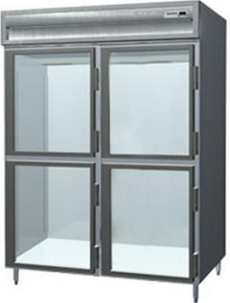Delfield SAR2S-GH Two Section Solid Half Door Shallow Reach In Refrigerator - Specification Line, 7 Amps, 60 Hertz, 1 Phase, 115 Volts, Doors Access, 37.96 cu. ft. Capacity, Swing Door Style, Glass Door, 1/3 HP Horsepower, Freestanding Installation, 4 Number of Doors, 6 Number of Shelves, 2 Sections, 33 - 40 Degrees F Temperature Range, 52