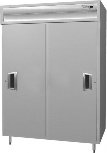 Delfield SAR2-SLS Two Section Sliding Solid Door Reach In Refrigerator - Specification Line, 9 Amps, 60 Hertz, 1 Phase, 115 Volts, Doors Access, 52 cu. ft. Capacity, Sliding Door Style, Solid Door, 1/3 HP Horsepower, Freestanding Installation, 2 Number of Doors, 6 Number of Shelves, 2 Sections, 52
