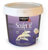 Sargent Art 222000 Sculp-It! 2 lb Air-Hardening Sculpting Material; No bake, air-hardening white sculpting material that dries ceramic hard; Pliable and easy to use; Moistening enables small pieces to stick together; Usually dries in about 24 hours; denser sculptures may take longer to dry; Finished, fully dried work can be drilled, sanded, or painted; White only; Non-toxic; 2 lb; Shipping Weight 2.31 lb; UPC 042229220005 (SARGENTART222000 SARGENTART-222000 SCULP-IT!-222000 SCULPTING MODELING) 