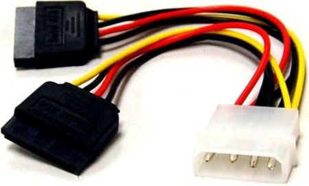Bytecc SATA2-POWER Serial ATA 6 Inches Power Cable, 5 pin Serial ATA power, 4 pin internal power, UPC 837281102259 (SATA2POWER SATA2 POWER)