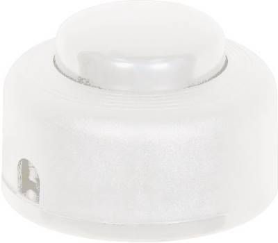 Satco 80-1466 Step-On-Button On/Off Push Switch, White; Rated 2A-125V, 1A-125V, 1A-250V; 1.33