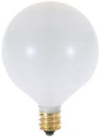 Satco A3926 Model 40G16 1/2/W Incandescent Light Bulb, Satin White Finish, 40 Watts, G16 Lamp Shape, Medium Base, E12 ANSI Base, 130 Voltage, 3'' MOL, 2.06'' MOD, CC-2V Filament, 325 Initial Lumens, 2500 Average Rated Hours, Long Life, Brass Base, RoHS Compliant, UPC 045923039263 (SATCOA3926 SATCO-A3926 A-3926) 