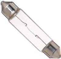 Satco S2399 Model 6421 Miniature Light Bulb, 3 Watts, T3 1/4 Lamp Shape, Festoon Base, SV8.5-8 ANSI Base, 24 Voltage, 1.73'' MOL, 0.39'' MOD, 0.125 Amps, 1000 Average Rated Hours, Special Application miniature lamp, Low wattage, Long life (SATCOS2399 SATCO-S2399 S-2399) 