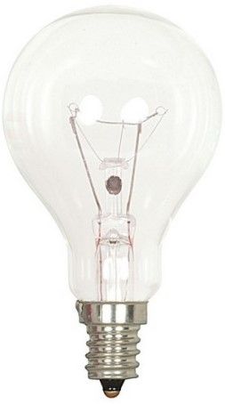 Satco S2742 Model 60A15/CL/E12S Incandescent Light Bulb, Frost Finish, 60 Watts, A15 Lamp Shape, Candelabra Base, E12 ANSI Base, 120 Voltage, 3.36'' MOL, 1.88'' MOD, C-9 Filament, 700 Initial Lumens, 1000 Average Rated Hours, General Service Incandescent, Household or Commercial use, Long Life, RoHS Compliant, UPC 045923027420 (SATCOS2742 SATCO-S2742 S-2742)