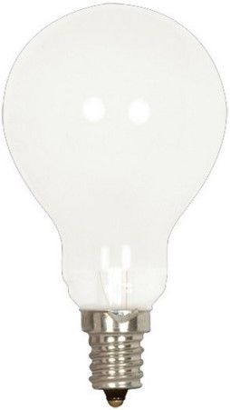 Satco S2743 Model 60A15/F/E12S Incandescent Light Bulb, Frost Finish, 60 Watts, A15 Lamp Shape, Candelabra Base, E12 ANSI Base, 120 Voltage, 3.36'' MOL, 1.88'' MOD, C-9 Filament, 700 Initial Lumens, 1000 Average Rated Hours, General Service Incandescent, Household or Commercial use, Long Life, RoHS Compliant, UPC 045923027437 (SATCOS2743 SATCO-S2743 S-2743)