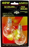 Satco S2744 Model 40A15/CL/E17 Incandescent Light Bulb, Clear Finish, 60 Watts, A15 Lamp Shape, Intermediate Base, E17 ANSI Base, 120 Voltage, 3.36'' MOL, 1.88'' MOD, C-9 Filament, 420 Initial Lumens, 1000 Average Rated Hours, General Service Incandescent, Household or Commercial use, Long Life, RoHS Compliant, UPC 045923027444 (SATCOS2744 SATCO-S2744 S-2744) 