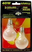 Satco S2745 Model 40A15/F/E17 Incandescent Light Bulb, Frost Finish, 40 Watts, A15 Lamp Shape, Intermediate Base, E17 ANSI Base, 120 Voltage, 3.36'' MOL, 1.88'' MOD, C-9 Filament, 420 Initial Lumens, 1000 Average Rated Hours, General Service Incandescent, Household or Commercial use, Long Life, RoHS Compliant, UPC 045923027451 (SATCOS2745 SATCO-S2745 S-2745) 