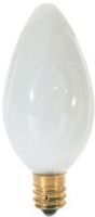 Satco S2761 Model 15F10/W Incandescent Light Bulb, White Finish, 15 Watts, F10 Lamp Shape, Candelabra Base, E12 ANSI Base, 120 Voltage, 3 1/16'' MOL, 1.25'' MOD, C-7A Filament, 90 Initial Lumens, 1500 Average Rated Hours, Decorative incandescent, Long Life, Brass Base, RoHS Compliant, UPC 045923027611 (SATCOS2761 SATCO-S2761 S-2761) 