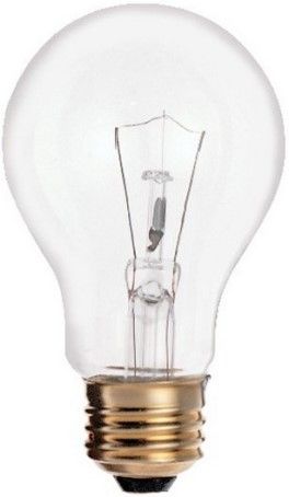 Satco S2992 Model 60A19TS/8M/SS Incandescent Light Bulb, Clear Finish, 60 Watts, A19 Lamp Shape, Medium Base, E26 ANSI Base, 120 Voltage, 4 7/16'' MOL, C-11V Filament, 595 Initial Lumens, 8000 Average Rated Hours, RoHS Compliant, UPC 046135104428 (SATCOS2992 SATCO-S2992 S-2992)