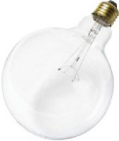 Satco S3014 Model 150G40 Incandescent Light Bulb, Clear Finish, 150 Watts, G40 Lamp Shape, Medium Base, E26 ANSI Base, 120 Voltage, 6 3/4'' MOL, 5.00'' MOD, C-9 Filament, 1700 Initial Lumens, 4000 Average Rated Hours, Long Life, Brass Base, RoHS Compliant, UPC 045923030147 (SATCOS3014 SATCO-S3014 S-3014) 