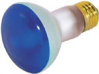 Satco S3202 Model 50R20/B Incandescent Light Bulb, Blue Finish, 50 Watts, R20 Lamp Shape, Medium Base, E26 Base, 130 Voltage, 4'' MOL, 2.50'' MOD, CC-9 Filament, 2000 Average Rated Hours, General Service Reflector, Household or Commercial use, Long Life, Brass Base, RoHS Compliant, UPC 045923032028 (SATCOS3202 SATCO-S3202 S-3202) 