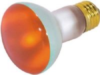 Satco S3203 Model 50R20/A Incandescent Light Bulb, Amber Finish, 50 Watts, R20 Lamp Shape, Medium Base, E26 Base, 130 Voltage, 4'' MOL, 2.50'' MOD, CC-9 Filament, 2000 Average Rated Hours, General Service Reflector, Household or Commercial use, Long Life, Brass Base, RoHS Compliant, UPC 045923032035 (SATCOS3203 SATCO-S3203 S-3203) 