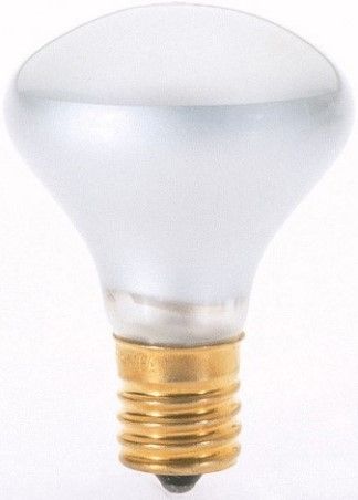Satco S3205 Model 25R14N Incandescent Light Bulb, Frost, 25 Watts, R14 Lamp Shape, Intermediate Base, E17 ANSI Base, 120 Voltage, 1.75'' MOD, 2 5/8'' MOL, CC-2V Filament, 135 Initial Lumens, 1500 Average Rated Hours, General Service Reflector, Household or Commercial use, Long Life, Brass Base, RoHS Compliant, UPC 045923032059 (SATCOS3205 SATCO-S3205)