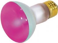 Satco S3212 Model 50R20/PK Incandescent Light Bulb, Pink Finish, 50 Watts, R20 Lamp Shape, Medium Base, E26 Base, 130 Voltage, 4'' MOL, 2.50'' MOD, CC-9 Filament, 2000 Average Rated Hours, General Service Reflector, Household or Commercial use, Long Life, Brass Base, RoHS Compliant, UPC 045923032127 (SATCOS3212 SATCO-S3212 S-3212) 