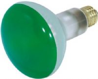 Satco S3227 Model 75BR30/G Incandescent Light Bulb, Green Finish, 75 Watts, BR30 Lamp Shape, Medium Base, E26 Base, 130 Voltage, 5 3/8'' MOL, 3.75'' MOD, C-9 Filament, 2000 Average Rated Hours, General Service Reflector, Household or Commercial use, Long Life, Brass Base, RoHS Compliant, UPC 045923032271 (SATCOS3227 SATCO-S3227 S-3227) 