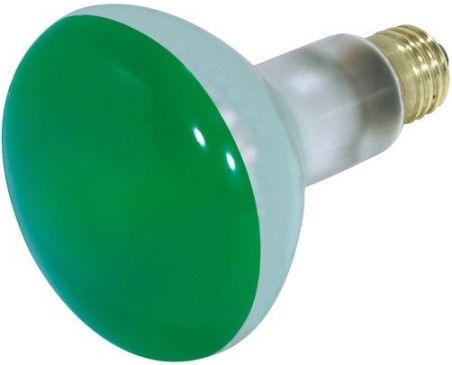 Satco S3227 Model 75BR30/G Incandescent Light Bulb, Green Finish, 75 Watts, BR30 Lamp Shape, Medium Base, E26 Base, 130 Voltage, 5 3/8'' MOL, 3.75'' MOD, C-9 Filament, 2000 Average Rated Hours, General Service Reflector, Household or Commercial use, Long Life, Brass Base, RoHS Compliant, UPC 045923032271 (SATCOS3227 SATCO-S3227 S-3227)