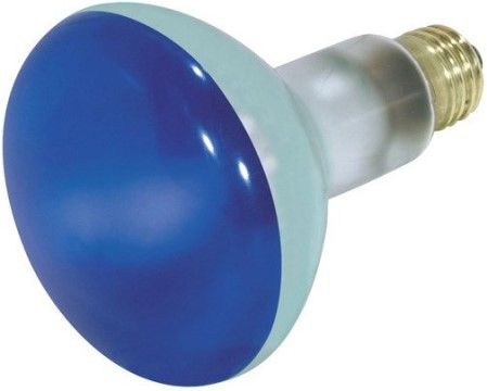 Satco S3228 Model 75BR30/B Incandescent Light Bulb, Blue Finish, 75 Watts, BR30 Lamp Shape, Medium Base, E26 Base, 130 Voltage, 5 3/8'' MOL, 3.75'' MOD, C-9 Filament, 2000 Average Rated Hours, General Service Reflector, Household or Commercial use, Long Life, Brass Base, RoHS Compliant, UPC 045923032288 (SATCOS3228 SATCO-S3228 S-3228)