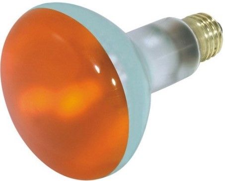 Satco S3239 Model 75BR30/A Incandescent Light Bulb, Amber Finish, 75 Watts, BR30 Lamp Shape, Medium Base, E26 Base, 130 Voltage, 5 3/8'' MOL, 3.75'' MOD, C-9 Filament, 2000 Average Rated Hours, General Service Reflector, Household or Commercial use, Long Life, Brass Base, RoHS Compliant, UPC 045923032394 (SATCOS3239 SATCO-S3239 S-3239)