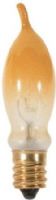 Satco S3243 Model 7 1/2CA5/FY Incandescent Light Bulb, Yellow Finish, 7.5 Watts, CA5 Lamp Shape, Candelabra Base, E12 Base, 120 Voltage, 2 7/8'' MOL, 0.63'' MOD, C-7A Filament, 35 Initial Lumens, 1500 Average Rated Hours, Long Life, Brass Base, RoHS Compliant, UPC 045923032431 (SATCOS3243 SATCO-S3243 S-3243) 