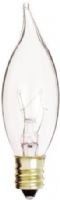 Satco S3272 Model 10CA7 Decorative Incandescent Light Bulb, Clear Finish, 10 Watts, CA7 Lamp Shape, Candelabra Base, E12 Base, 120 Voltage, 3'' MOL, 0.88'' MOD, C-7A Filament, 80 Initial Lumens, 1500 Average Rated Hours, Long Life, Brass Base, RoHS Compliant, UPC 045923032721 (SATCOS3272 SATCO-S3272 S-3272) 