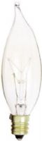 Satco S3273 Model 15CA8 Decorative Incandescent Light Bulb, Clear Finish, 15 Watts, CA8 Lamp Shape, Candelabra Base, E12 Base, 120 Voltage, 3 5/8'' MOL, 1.00'' MOD, C-7A Filament, 100 Initial Lumens, 1500 Average Rated Hours, Long Life, Brass Base, RoHS Compliant, UPC 045923032738 (SATCOS3273 SATCO-S3273 S-3273) 