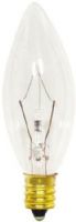 Satco S3347 Model 40B8/Petite Decorative Incandescent Light Bulb, Clear Finish, 40 Watts, B8 Lamp Shape, Candelabra Base, E12 Base, 130 Voltage, 3'' MOL, 1.00'' MOD, CC-2V Filament, 384 Initial Lumens, 1500 Average Rated Hours, Long Life, Brass Base, RoHS Compliant, UPC 045923033476 (SATCOS3347 SATCO-S3347 S-3347) 